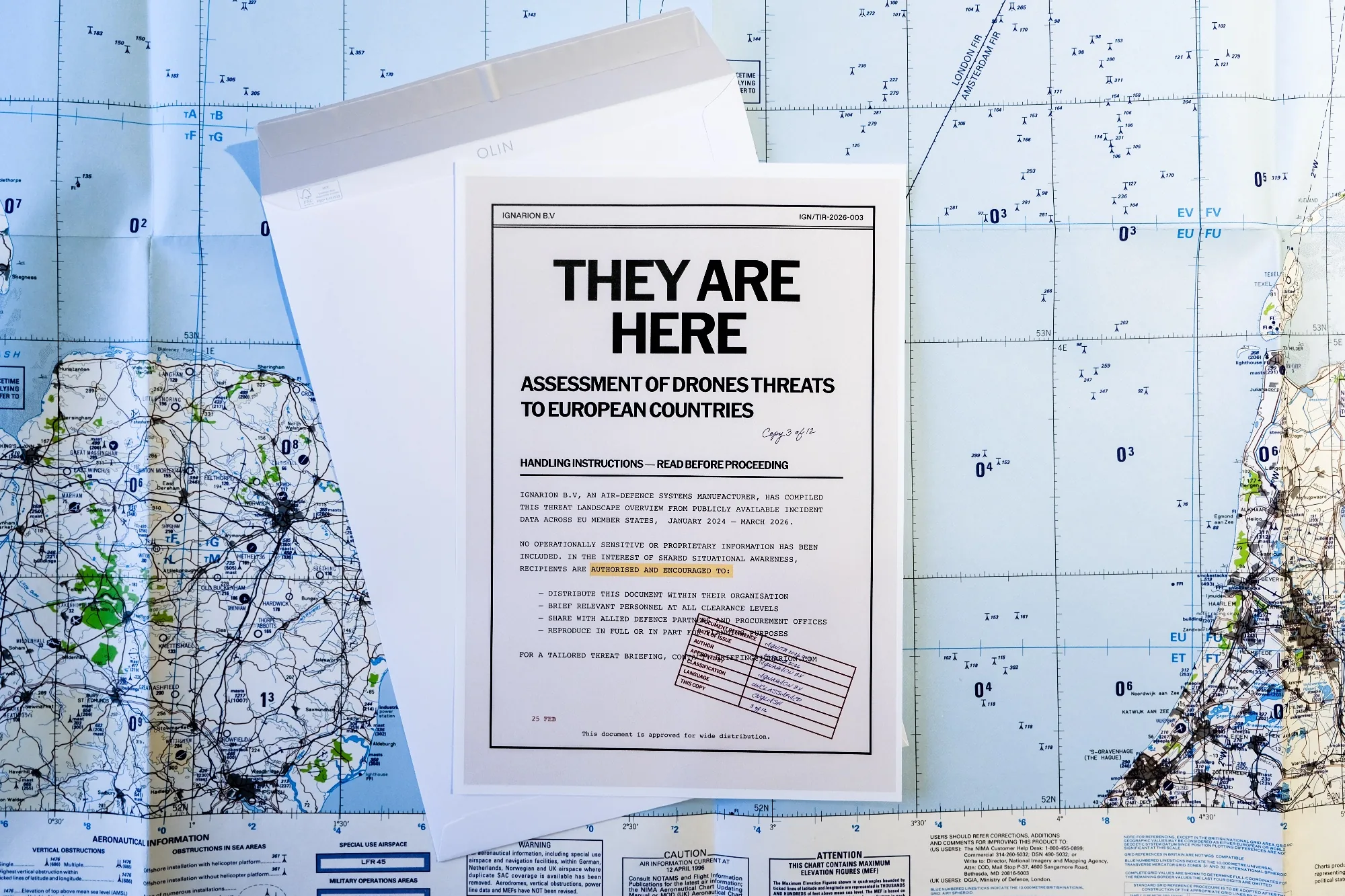 Ignarion — They Are Here — Assessment of Drones Threats to European Countries — classified dossier on aeronautical navigation chart